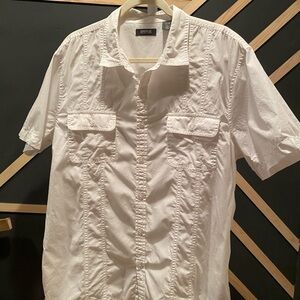 Kenneth Cole Cream Casual Button-Down Shirt